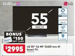 Harvey Norman LG 55" C6 4K" OLED evo AI Smart TV. offer