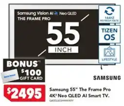 Harvey Norman Samsung 55" The Frame Pro 4K Neo QLED AI Smart TV offer