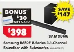 Harvey Norman Samsung B650F B-Series 3.1-Channel Soundbar with Subwoofer offer
