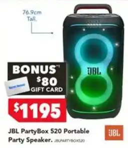 Harvey Norman JBL PartyBox 520 Portable Party Speaker offer