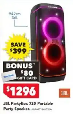 Harvey Norman JBL PartyBox 720 Portable Party Speaker offer