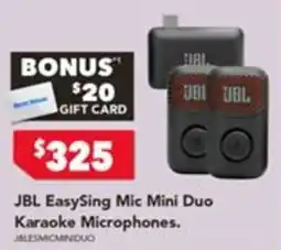 Harvey Norman JBL EasySing Mic Mini Duo Karaoke Microphones offer