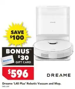 Harvey Norman Dreame 'L40 Plus' Robotic Vacuum and Mop offer