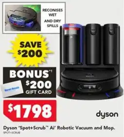 Harvey Norman Dyson 'Spot+Scrub' Ai' Robotic Vacuum and Mop offer