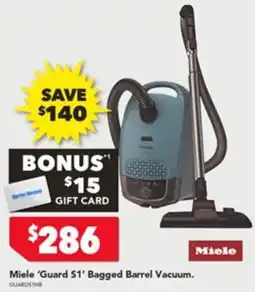 Harvey Norman Miele 'Guard S1' Bagged Barrel Vacuum offer