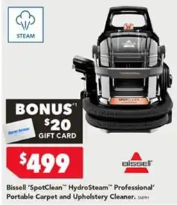 Harvey Norman Bissell 'SpotClean' HydroSteam' Professional' Portable Carpet and Upholstery Cleaner offer