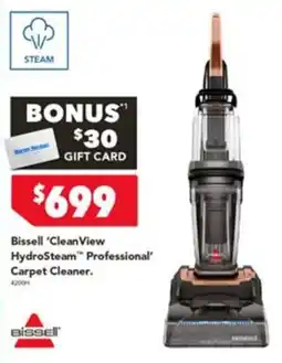 Harvey Norman Bissell 'CleanView HydroSteam' Professional Carpet Cleaner offer