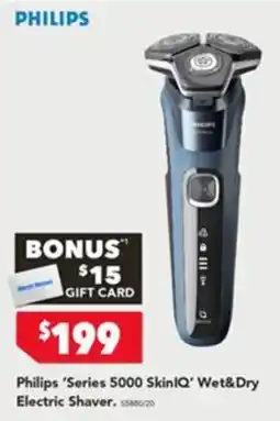 Harvey Norman Philips 'Series 5000 SkinIQ' Wet&Dry Electric Shaver offer