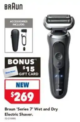Harvey Norman Braun 'Series 7' Wet and Dry Electric Shaver offer