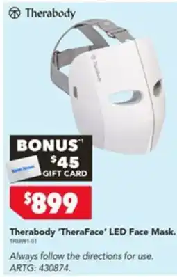 Harvey Norman Therabody 'TheraFace' LED Face Mask offer