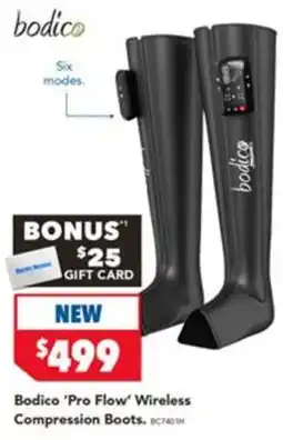 Harvey Norman Bodico 'Pro Flow' Wireless Compression Boots offer