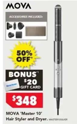Harvey Norman MOVA 'Master 10' Hair Styler and Dryer offer
