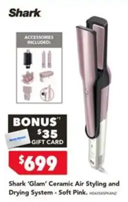 Harvey Norman Shark 'Glam' Ceramic Air Styling and Drying System - Soft Pink offer