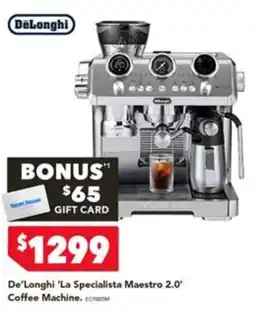 Harvey Norman De'Longhi 'La Specialista Maestro 2.0' Coffee Machine offer