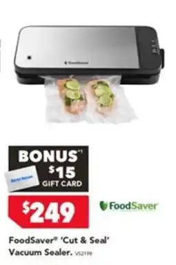 Harvey Norman FoodSaver 'Cut & Seal' Vacuum Sealer offer