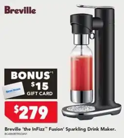 Harvey Norman Breville 'the InFizz' Fusion' Sparkling Drink Maker offer