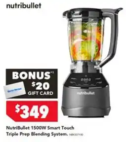 Harvey Norman NutriBullet 1500W Smart Touch Triple Prep Blending System offer