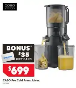 Harvey Norman Caso Pro Cold Press Juicer offer