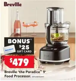 Harvey Norman Breville 'the Paradise' 9' Food Processor offer
