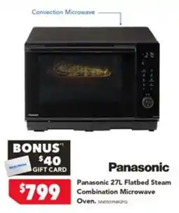 Harvey Norman Panasonic 27L Flatbed Steam Combination Microwave Oven offer