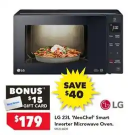 Harvey Norman LG 23L 'NeoChef' Smart Inverter Microwave Oven offer