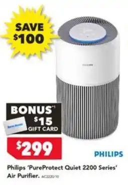 Harvey Norman Philips 'PureProtect Quiet 2200 Series' Air Purifier offer