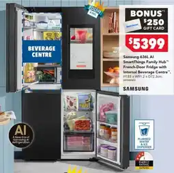 Harvey Norman Samsung 636L AI SmartThings Family Hub French-Door Fridge with Internal Beverage Centre offer