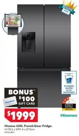 Harvey Norman Hisense 634L French-Door Fridge offer