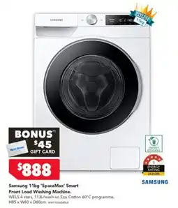 Harvey Norman Samsung 11kg 'SpaceMax' Smart Front Load Washing Machine offer