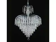 LivingStyles Hera Asfour Crystal Pendant Light / Chandelier, 43cm, Chrome offer