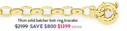 Goldmark Solid belcher bolt ring bracelet offer