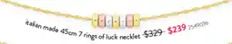 Goldmark Italian made 7 rings of luck necklet offer