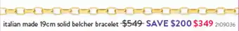 Italian made solid belcher bracelet