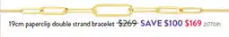 Goldmark Paperclip double strand bracelet offer
