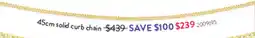 Goldmark Solid curb chain offer