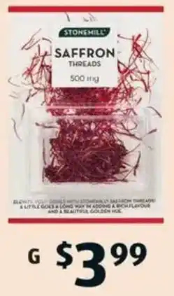 ALDI Stonemill Saffron Threads offer
