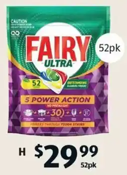 ALDI Fairy Ultra 5 Power Action Dishwashing Tablets offer