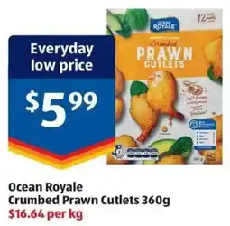 ALDI Ocean Royale Crumbed Prawn Cutlets offer