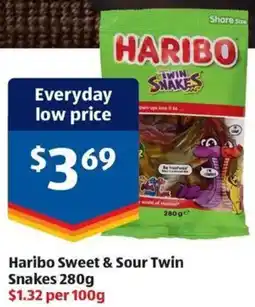 ALDI Haribo Sweet & Sour Twin Snakes offer