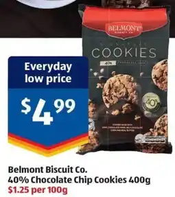 ALDI Belmont Biscuit Co. 40% Chocolate Chip Cookies offer