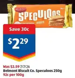 ALDI Belmont Biscuit Co. Speculoos offer