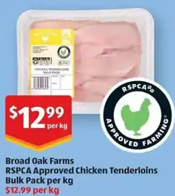ALDI Broad Oak Farms RSPCA Approved Chicken Tenderloins Bulk Pack offer