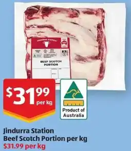 ALDI Jindurra Station Beef Scotch Portion offer