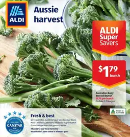 ALDI Australian Baby Broccoli bunch offer