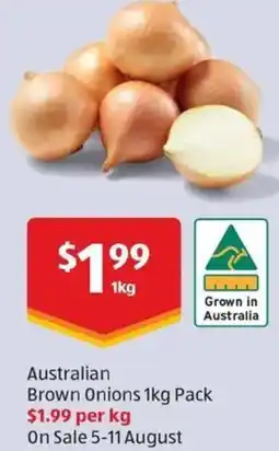 ALDI Australian Brown Onions offer