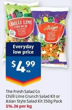 ALDI The Fresh Salad Co Chilli Lime Crunch Salad Kit or Asian Style Salad Kit offer