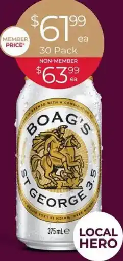 Porters Boag's St George Mid Block Cans offer