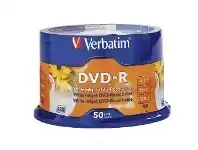 Officeworks Verbatim DVD-R 4.7GB 16x White Inkjet Spindle 50 Pack offer