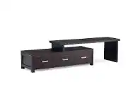 LivingStyles Paris Solid Mahogany Timber 3 Drawer 150cm Extendable TV Unit - Chocolate offer