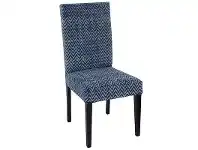 LivingStyles Dane Cotton Fabric Dining Chair, Blue Chevron offer
